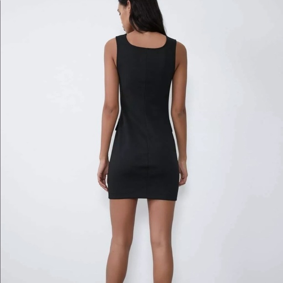 NWT Zara black dress w/jewel buttons - Picture 7 of 16